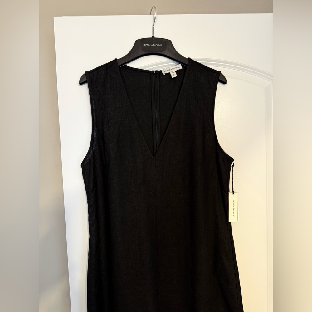 BANANA REPUBLIC Linen V-Neck Maxi Dress NWT - M - Picture 13 of 16